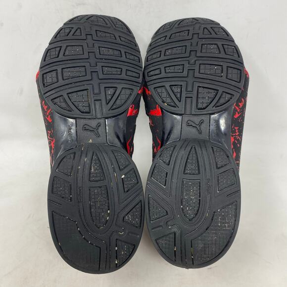 PUMA Viz Runner Rapid Black Red Training Sneakers Youth 7C - Picture 7 of 9